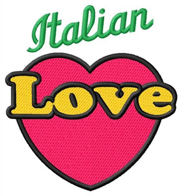 Picture of Italian Love Machine Embroidery Design