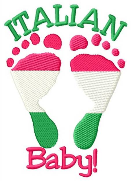 Picture of Italian Baby Footprints Machine Embroidery Design