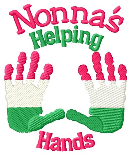 Nonnas Helping Hands Machine Embroidery Design