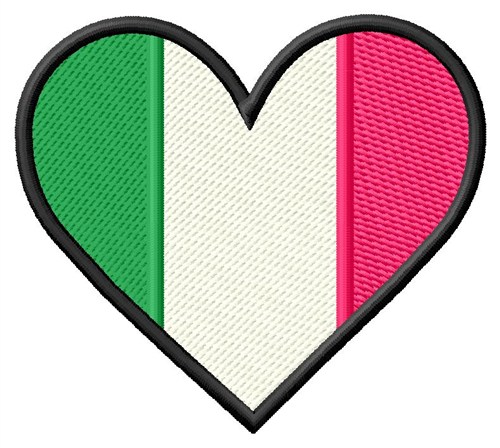 Italian Heart Machine Embroidery Design