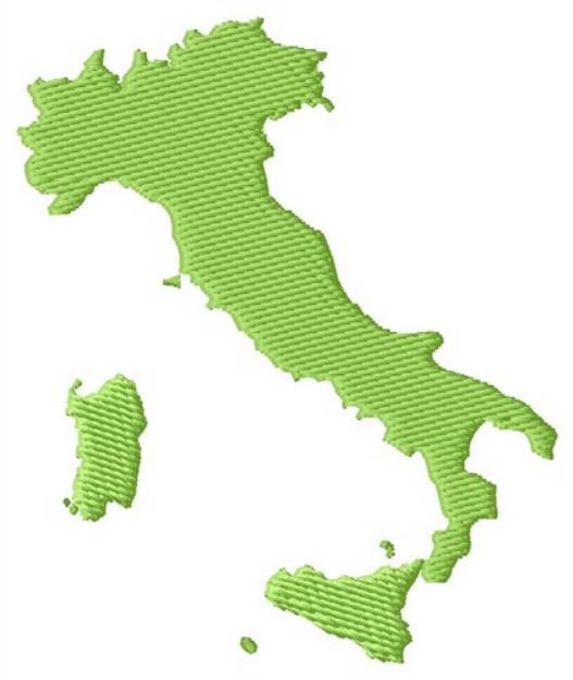 Picture of Map Of Italy Machine Embroidery Design