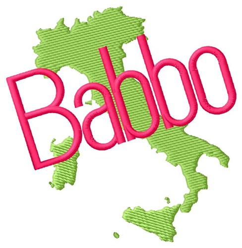 Babbo Italian Map Machine Embroidery Design