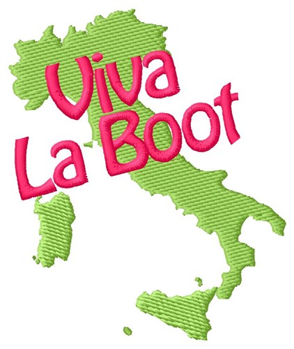 The Boot Italian Map Machine Embroidery Design