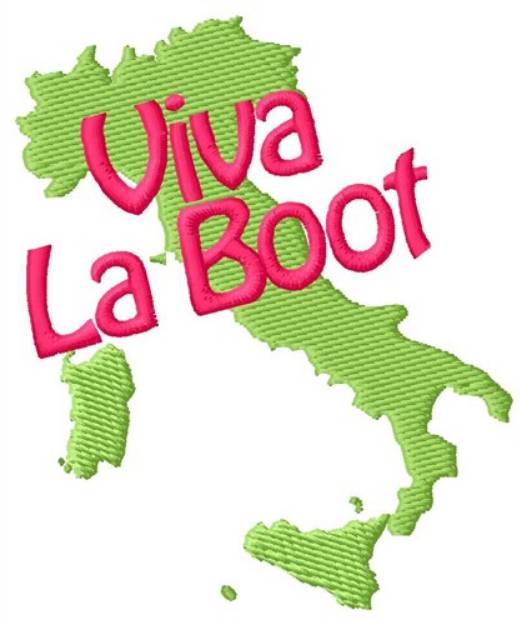 Picture of The Boot Italian Map Machine Embroidery Design