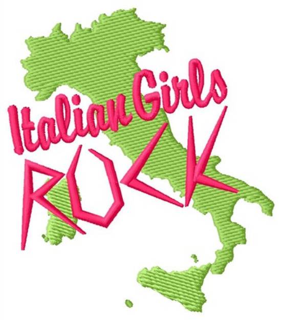 Picture of Italian Girls Rock Machine Embroidery Design