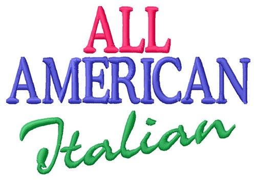 All American Italian Machine Embroidery Design