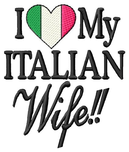 Italian Wife Machine Embroidery Design