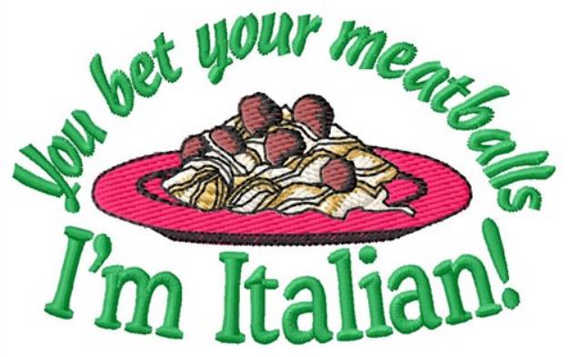 Picture of Italian Meatballs Machine Embroidery Design