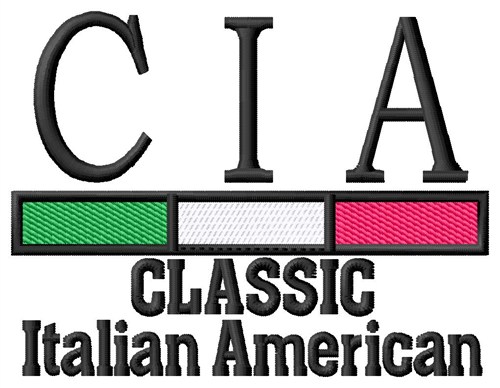 Classic Italian American Machine Embroidery Design