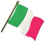 Picture of Italian Flag Machine Embroidery Design