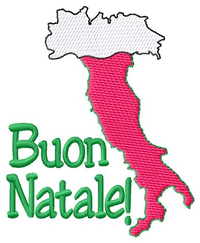 Buon Natale Merry Christmas Machine Embroidery Design