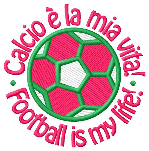 Italian Football Machine Embroidery Design