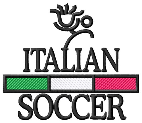 Italian Soccer Machine Embroidery Design