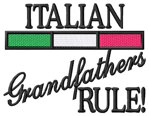 Italian Grandfathers Machine Embroidery Design