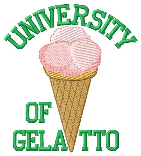 University Of Gelatto Machine Embroidery Design