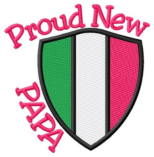 Picture of Italian Proud Papa Machine Embroidery Design