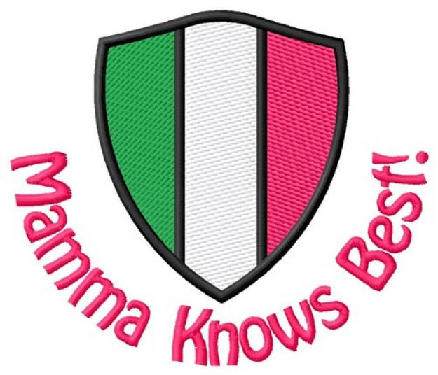 Picture of Italian Mamma Knows Machine Embroidery Design