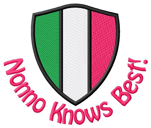 Italian Nonno Knows Machine Embroidery Design