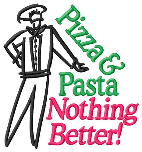 Pizza & Pasta Machine Embroidery Design