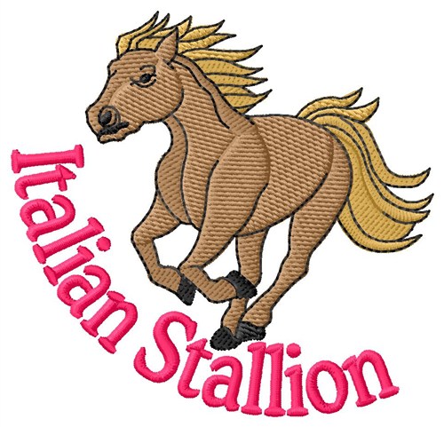 Italian Stallion Machine Embroidery Design