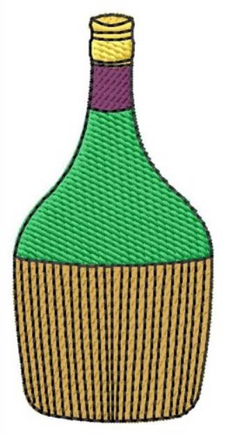 Picture of Wine Bottle Machine Embroidery Design