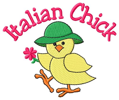 Italian Chick Machine Embroidery Design