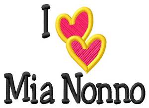 Picture of I Love Mia Nonno Machine Embroidery Design