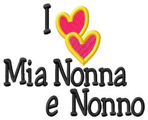 Picture of I Love Nonna & Nonno Machine Embroidery Design