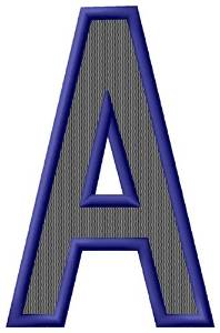 Picture of Plain Letter A Machine Embroidery Design