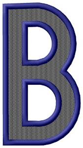 Picture of Plain Letter B Machine Embroidery Design