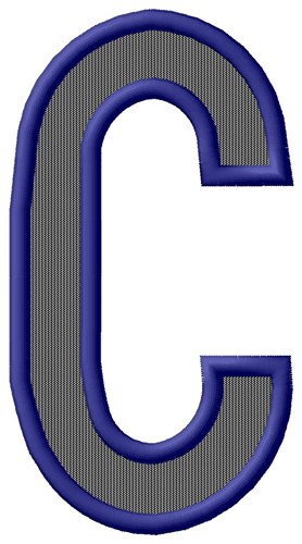 Plain Letter C Machine Embroidery Design