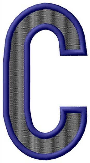 Picture of Plain Letter C Machine Embroidery Design