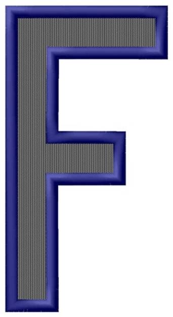 Picture of Plain Letter F Machine Embroidery Design
