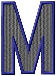 Picture of Plain Letter M Machine Embroidery Design
