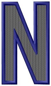 Picture of Plain Letter N Machine Embroidery Design