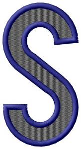 Picture of Plain Letter S Machine Embroidery Design