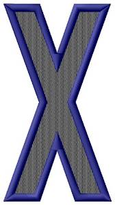 Picture of Plain Letter X Machine Embroidery Design