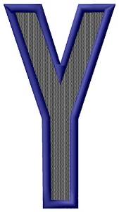Picture of Plain Letter Y Machine Embroidery Design