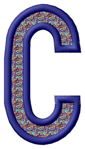 Letter C Machine Embroidery Design