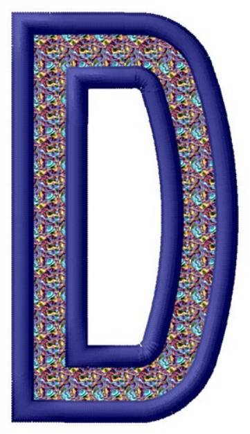 Picture of Letter D Machine Embroidery Design