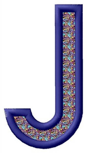Picture of Letter J Machine Embroidery Design