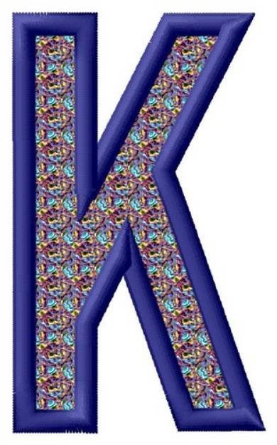Picture of Letter K Machine Embroidery Design