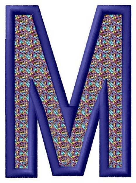 Picture of Letter M Machine Embroidery Design