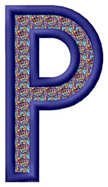 Picture of Letter P Machine Embroidery Design