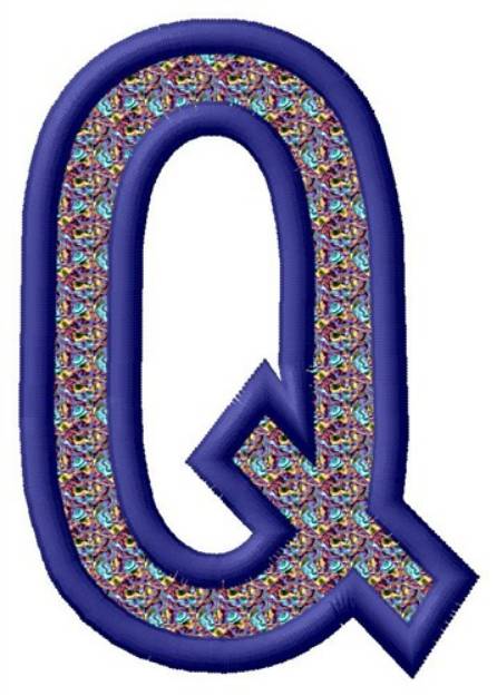 Picture of Letter Q Machine Embroidery Design
