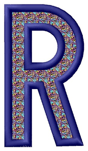 Letter R Machine Embroidery Design