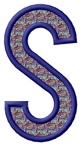 Letter S Machine Embroidery Design