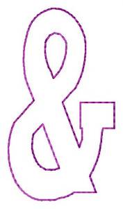 Picture of Stitch Ampersand Machine Embroidery Design
