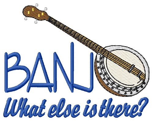 Banjo Machine Embroidery Design