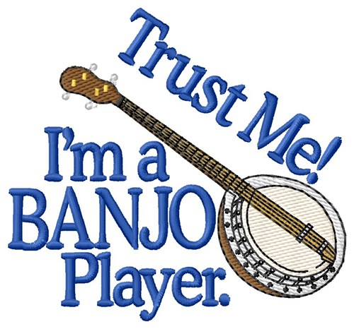 Banjo Player Machine Embroidery Design